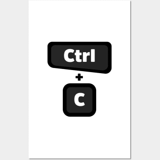 Ctrl + C  - Computer Programming - Light Color Posters and Art